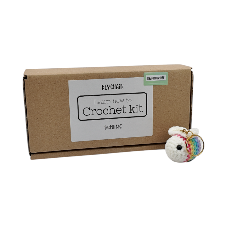 Niimo DIY kit: Nyckelring "Regnbåge Bi"