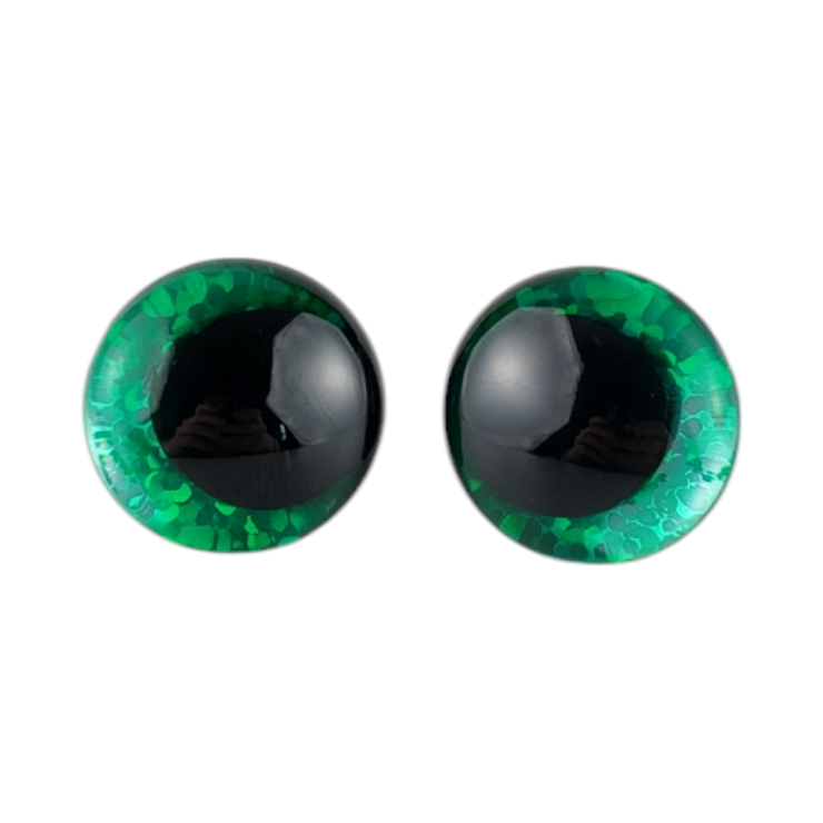 Säkerhetsögon Glitter Grön