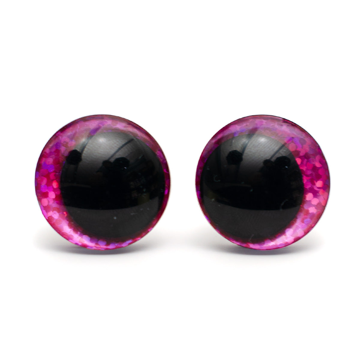 No Center Säkerhetsöga Glitter - Djup Rosa