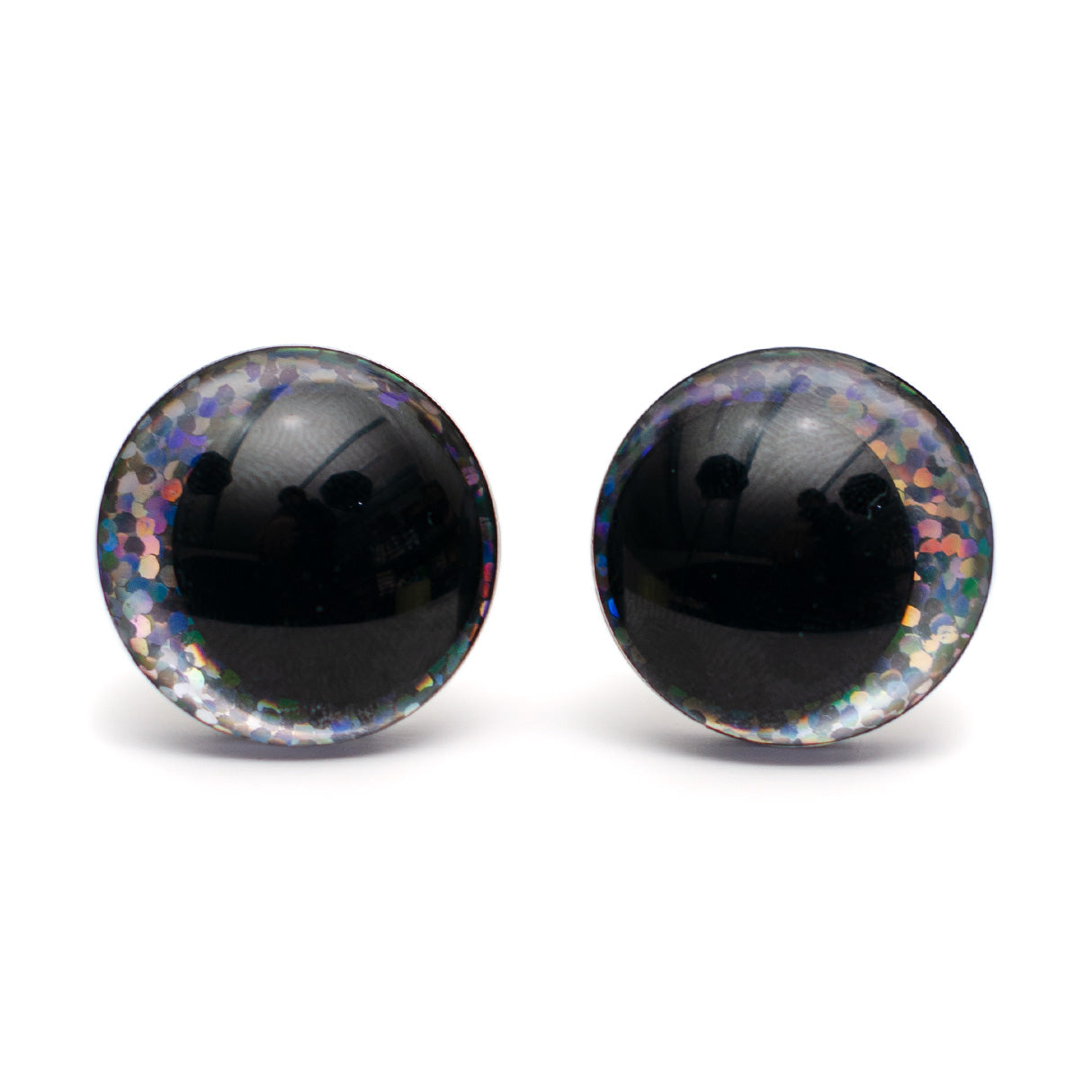 No Center Säkerhetsöga Glitter - Silver