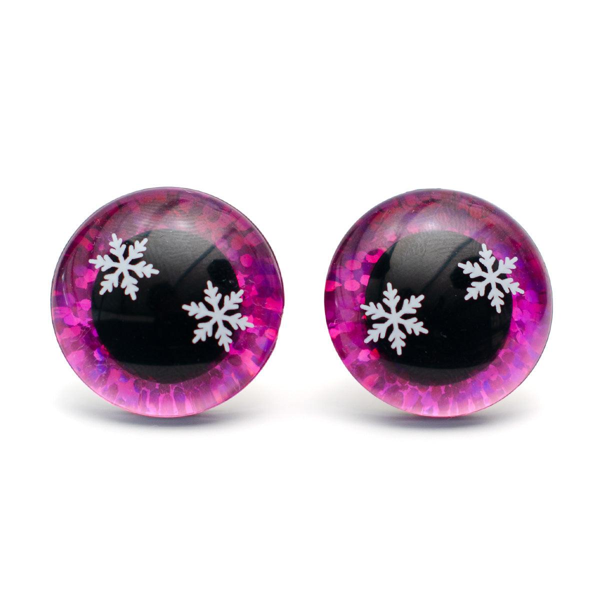 Säkerhetsöga Snöflinga - Djup Rosa