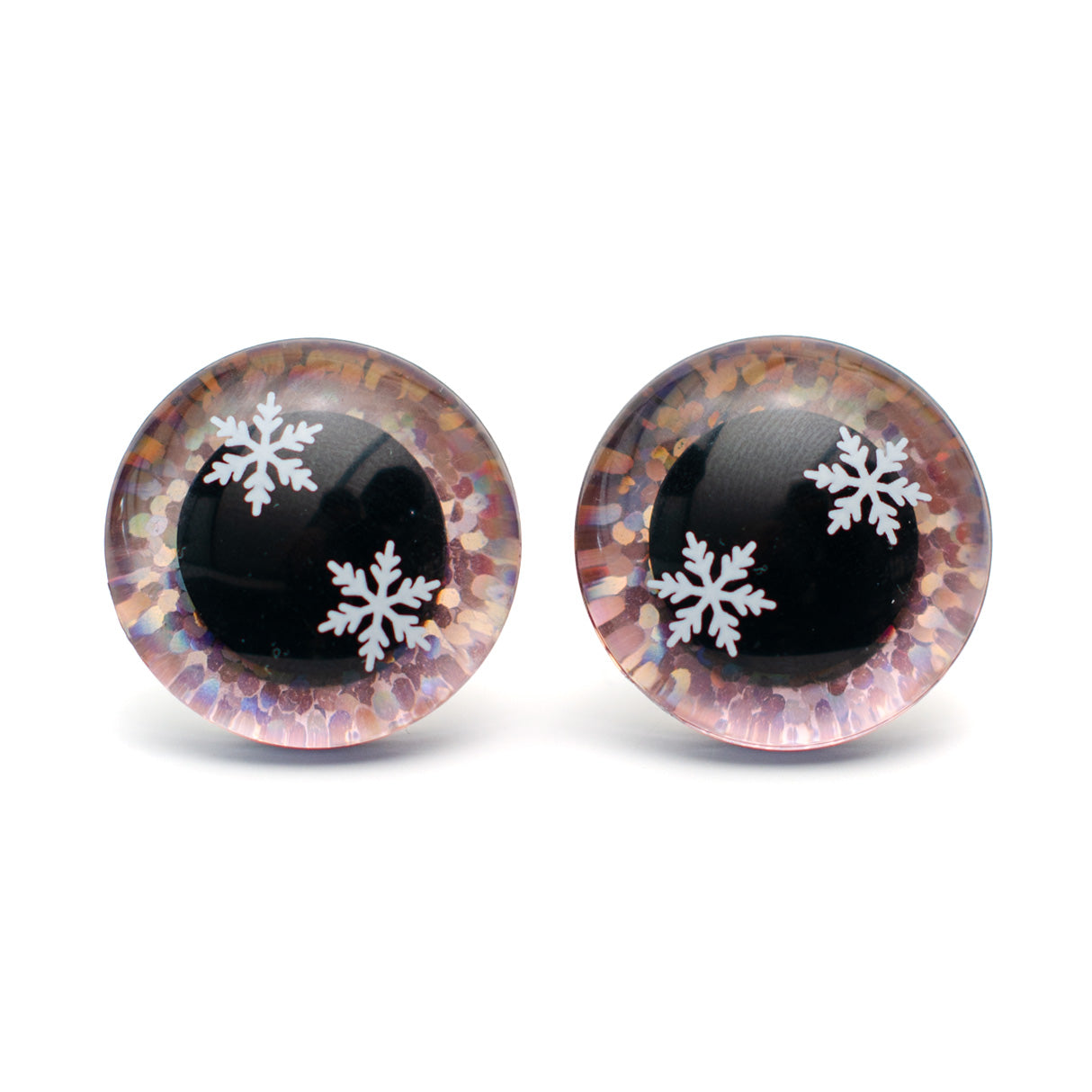 Säkerhetsöga Snöflinga - Ljusrosa