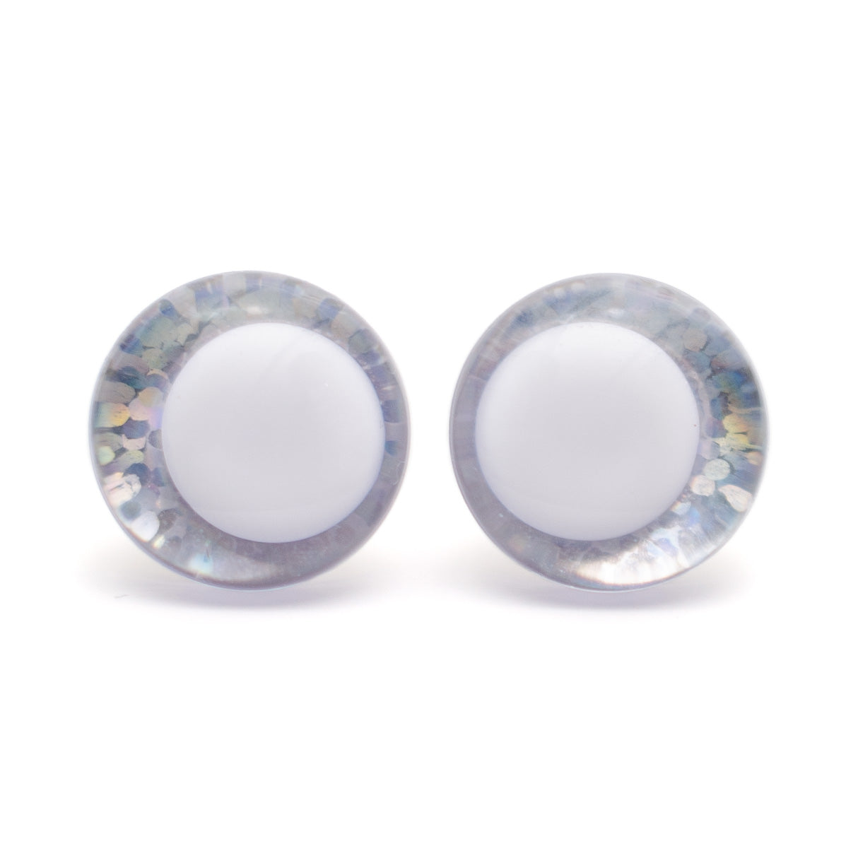 No Center Säkerhetsöga Vit Pupill - Silver