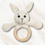 Sensory Bunny On Wooden Ring Mönster