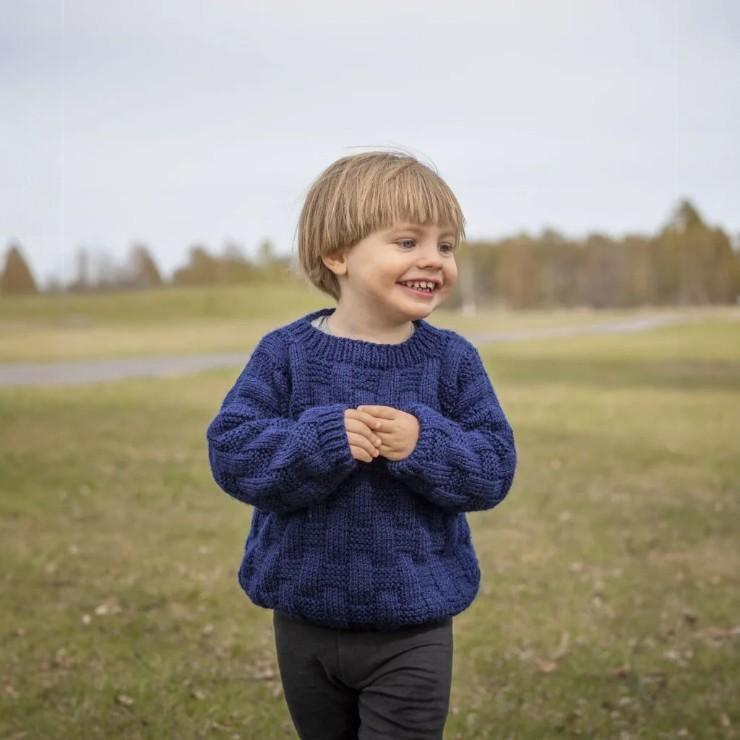 Mönsterstickad Barntröja Mönster