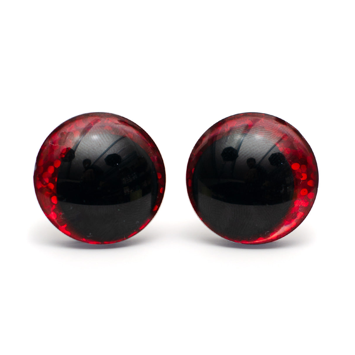 No Center Säkerhetsöga Glitter  - Röd