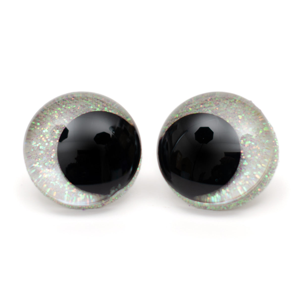 Off Center Säkerhetsöga Smått Glitter - Silver