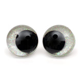 Off Center Säkerhetsöga Smått Glitter - Silver