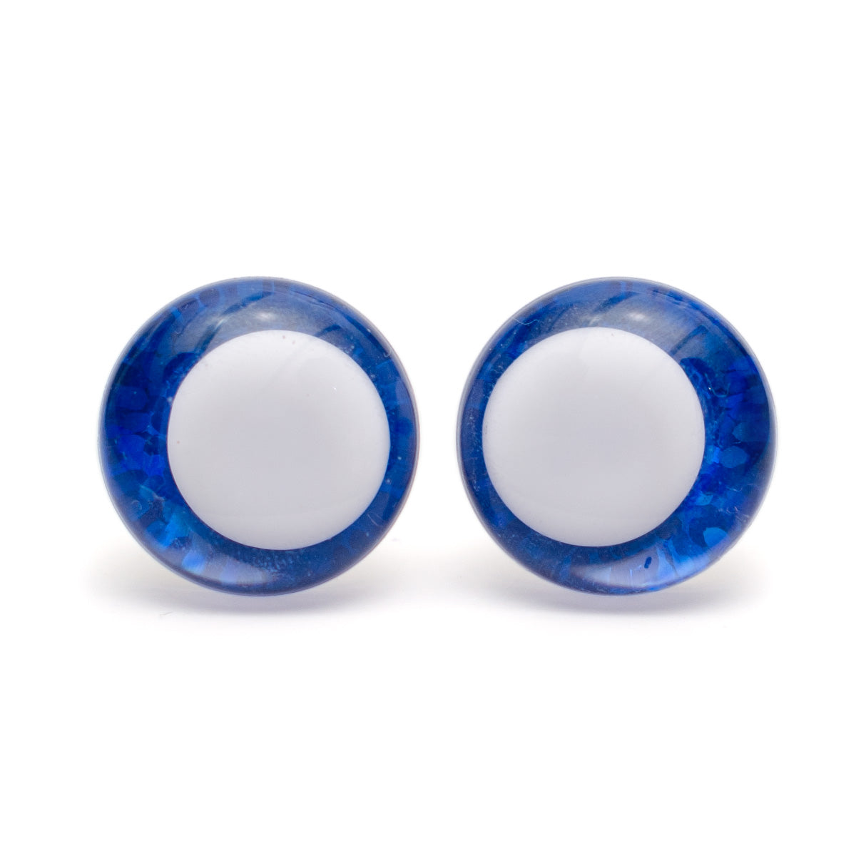 No Center Säkerhetsöga Vit Pupill - Mörkblå