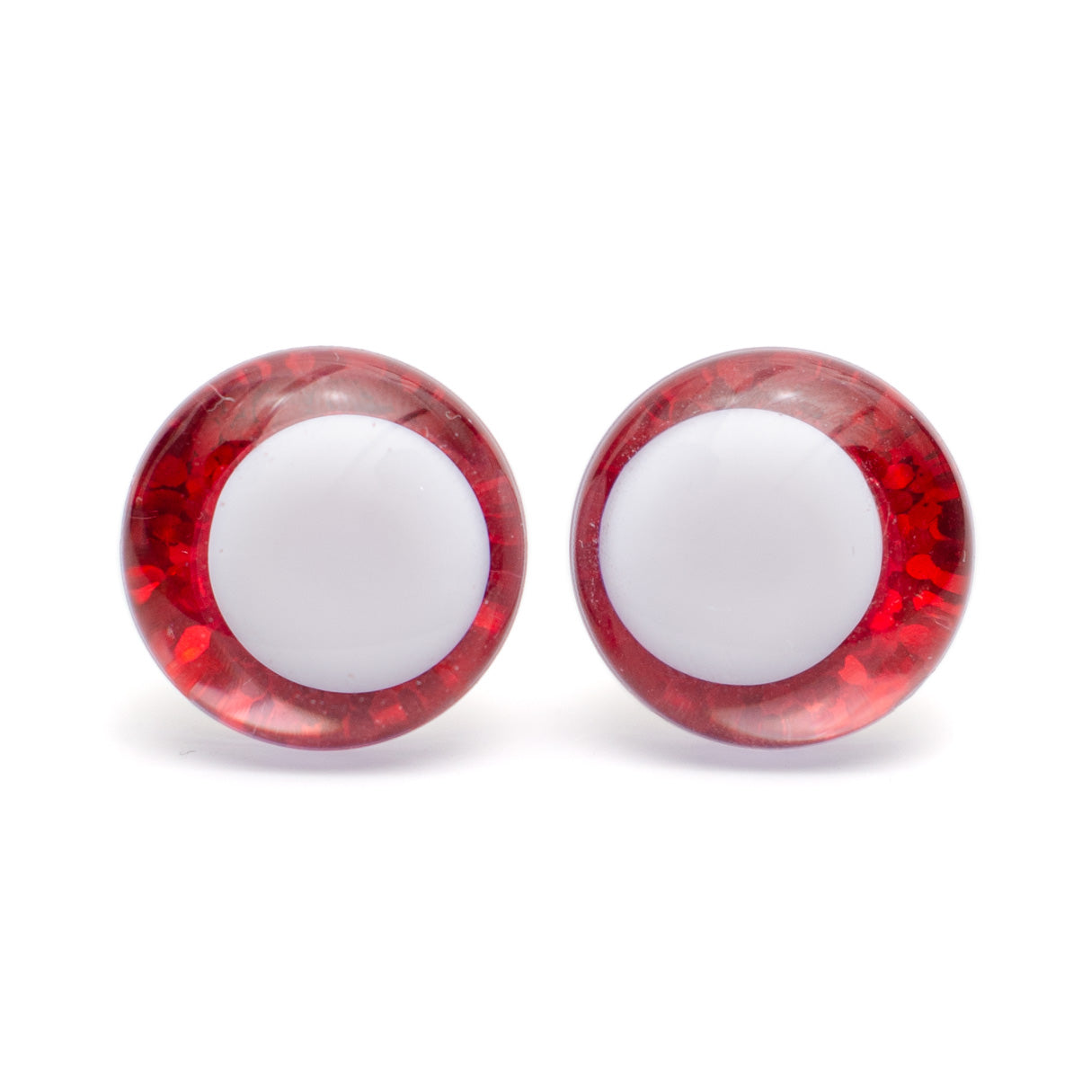 No Center Säkerhetsöga Vit Pupill - Röd